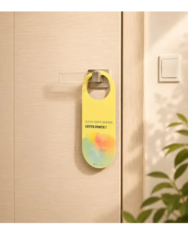 Double-sided door hanger Positive & Worry-free Zone