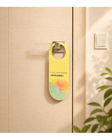 Double-sided door hanger Positive & Worry-free Zone