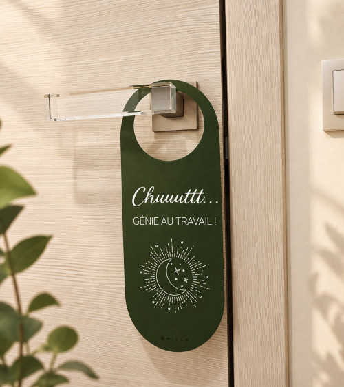 Double-sided door hanger Creativity & Genius at work