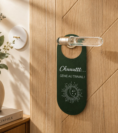 Double-sided door hanger Creativity & Genius at work