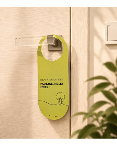 Double-sided door hanger Creativity & Genius at work