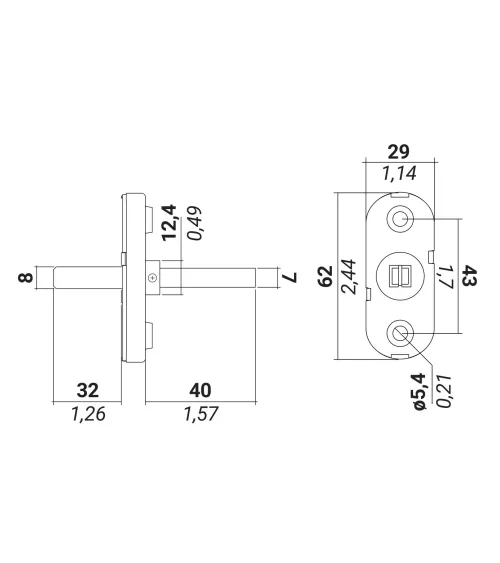 Modern brass window handle Mandelli FAN - MillaHandles