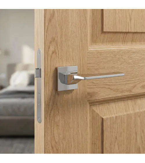 Polished chrome SEMPRE door handle designer handle