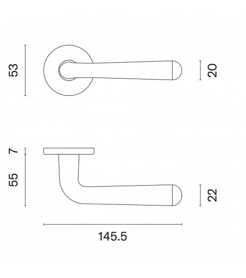 Satin Gold IRGA door handle design handle