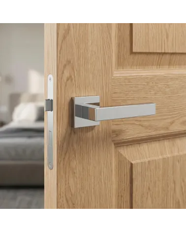 Polished Chrome Door Handle with Subtle Beauty — Model PINA