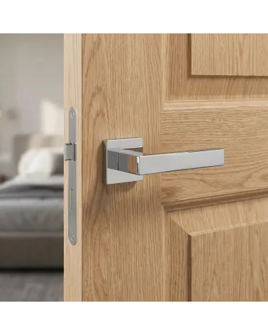 Metallic and Sophisticated Polished Chrome Door Handle – PINA Model