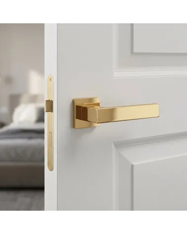 PINA polished gold square door handles
