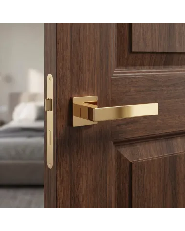 PINA polished gold square door handles