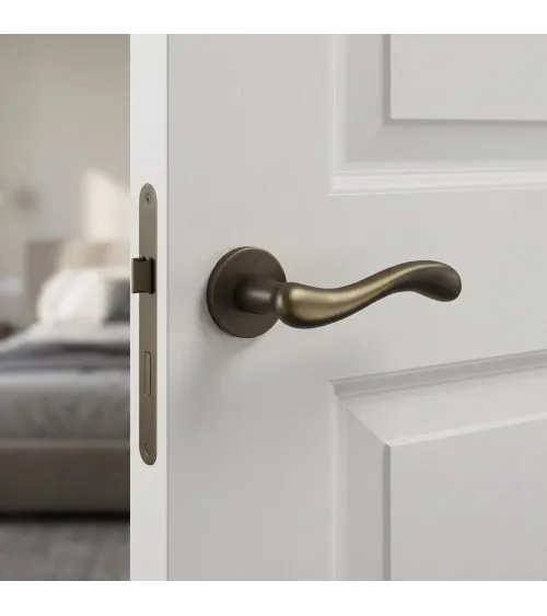 Matt bronze Mandelli Ande door handle design handle