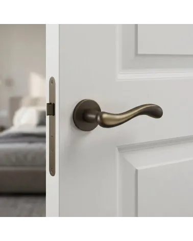 Matte bronze door handles Mandelli Ande