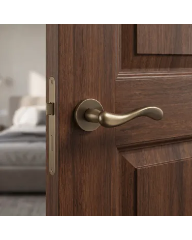 Matte bronze door handles Mandelli Ande