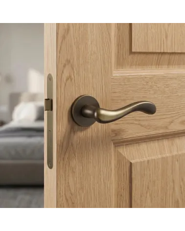 Matte bronze door handles Mandelli Ande