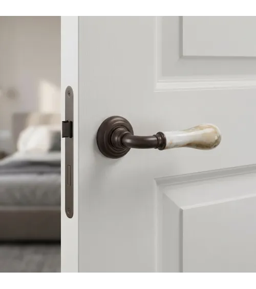 Mandelli Naxos bronze door handle design handle
