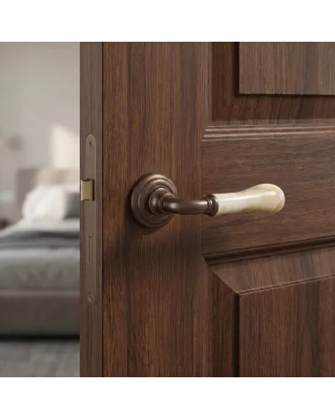 Mandelli Naxos bronze door handles