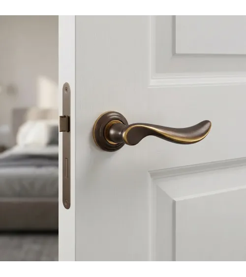 Mandelli Norma bronze door handle design handle
