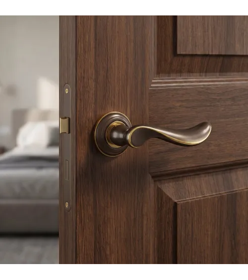 Mandelli Norma bronze door handle design handle
