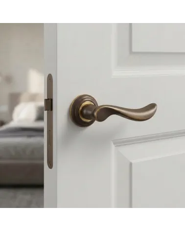 Mandelli Norma bronze sculpture door handles