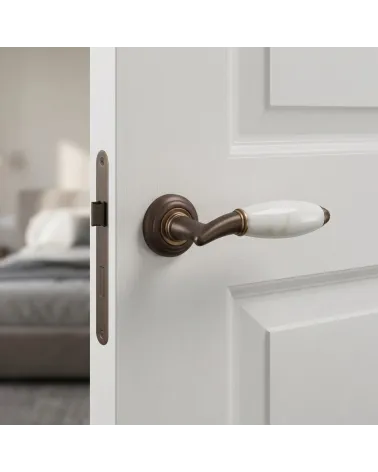 Bronze Sculpted Mandelli Paros Door Handles