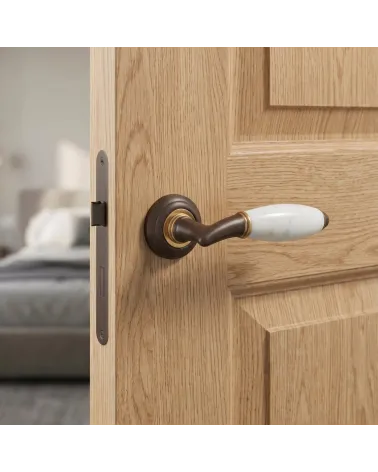 Bronze Sculpted Mandelli Paros Door Handles