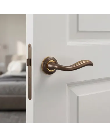 Mandelli Plisse Polished Chrome Round Door Handles