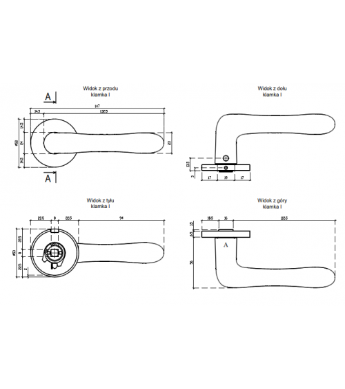 CYNIA black door handle designer handle
