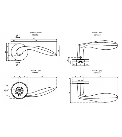 Retro GERBERA door handle designer handle