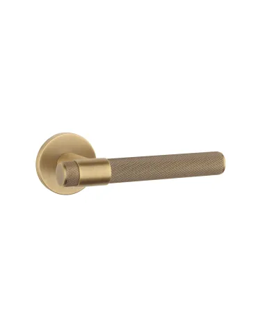 GLORIA door handle in antique patina brass — Matt antique patina