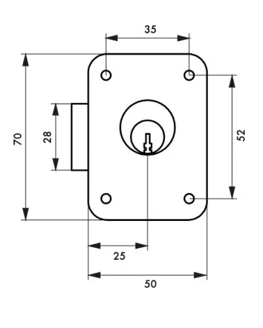 STD Brass Cylinder with Thumbturn for Lock - 3 Keys - 30x30