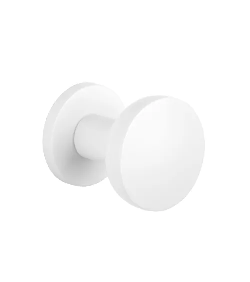 White MESA round mobile door knob - designer handle