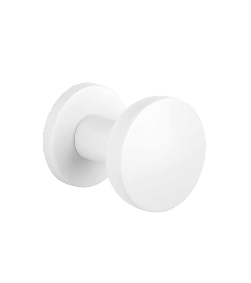 White MESA round mobile door knob - designer handle