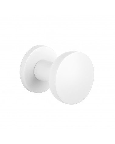 White MESA round mobile door knob - designer handle
