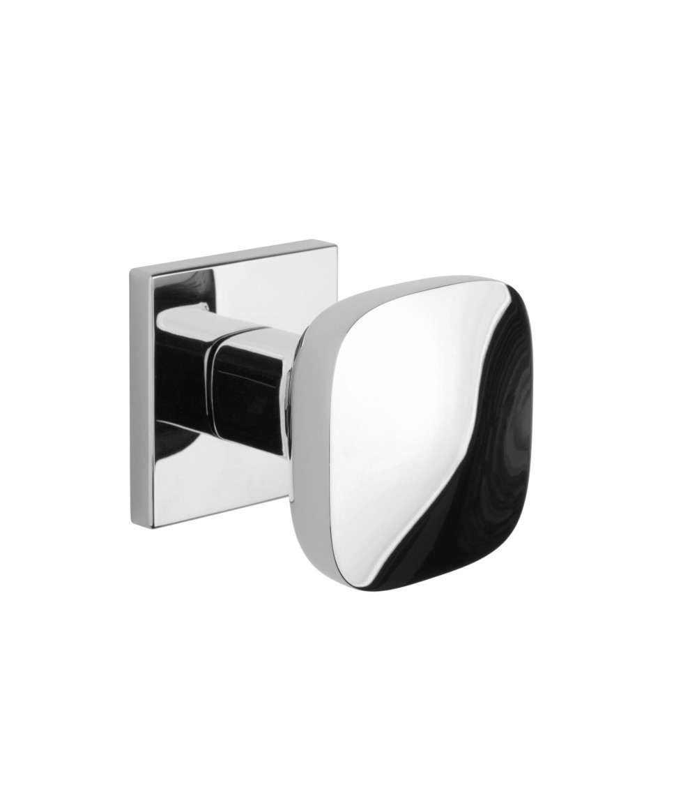 Black KIAMA square door knob - designer handle