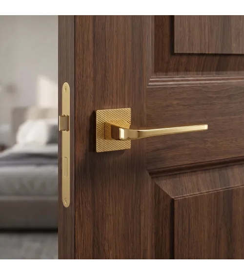 Polished gold door handle TUPAI 4007-T2 designer handle