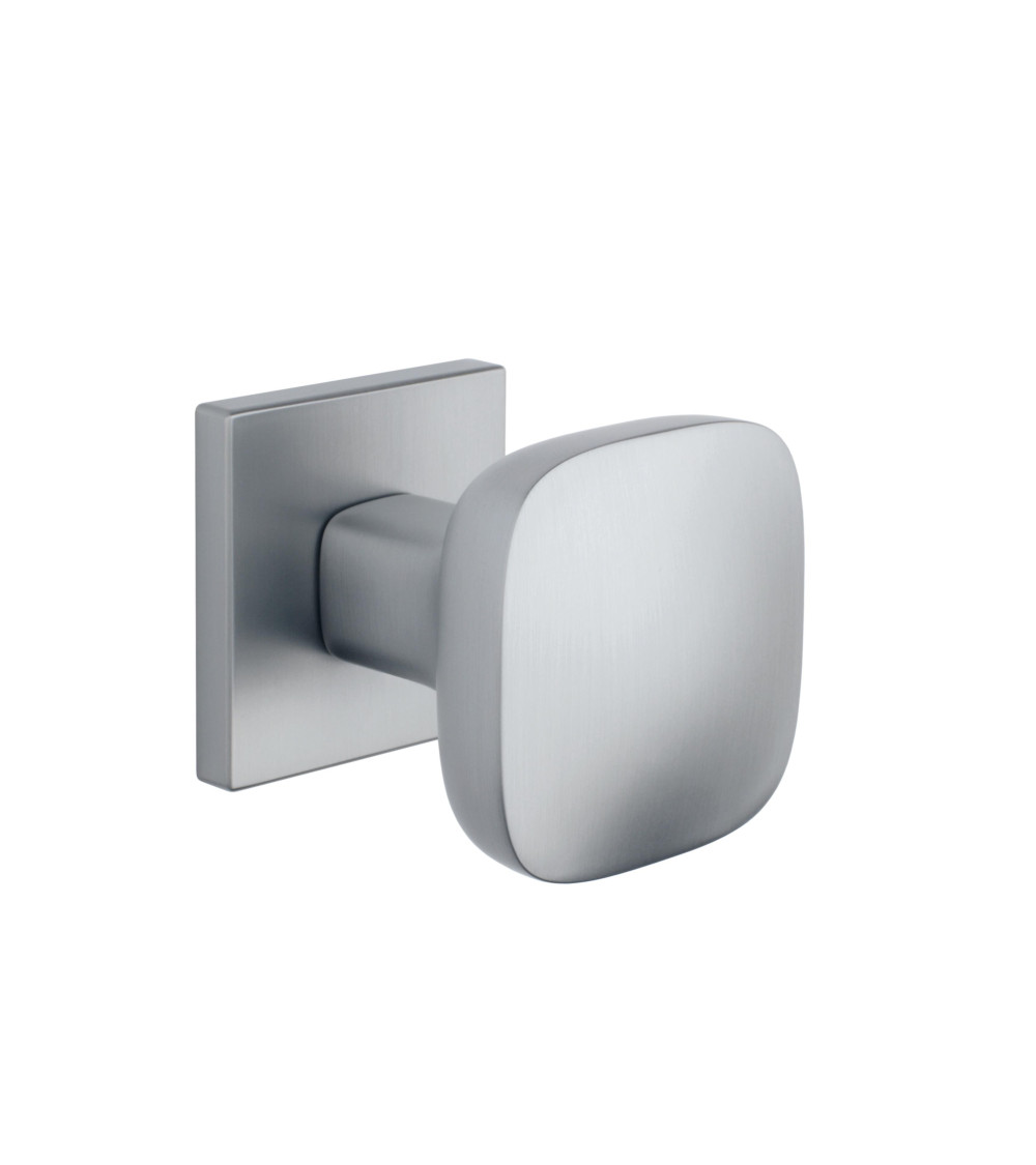 Black KIAMA square door knob - designer handle