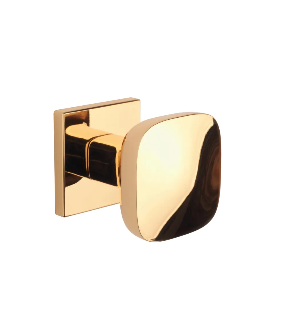 Black KIAMA square door knob - designer handle