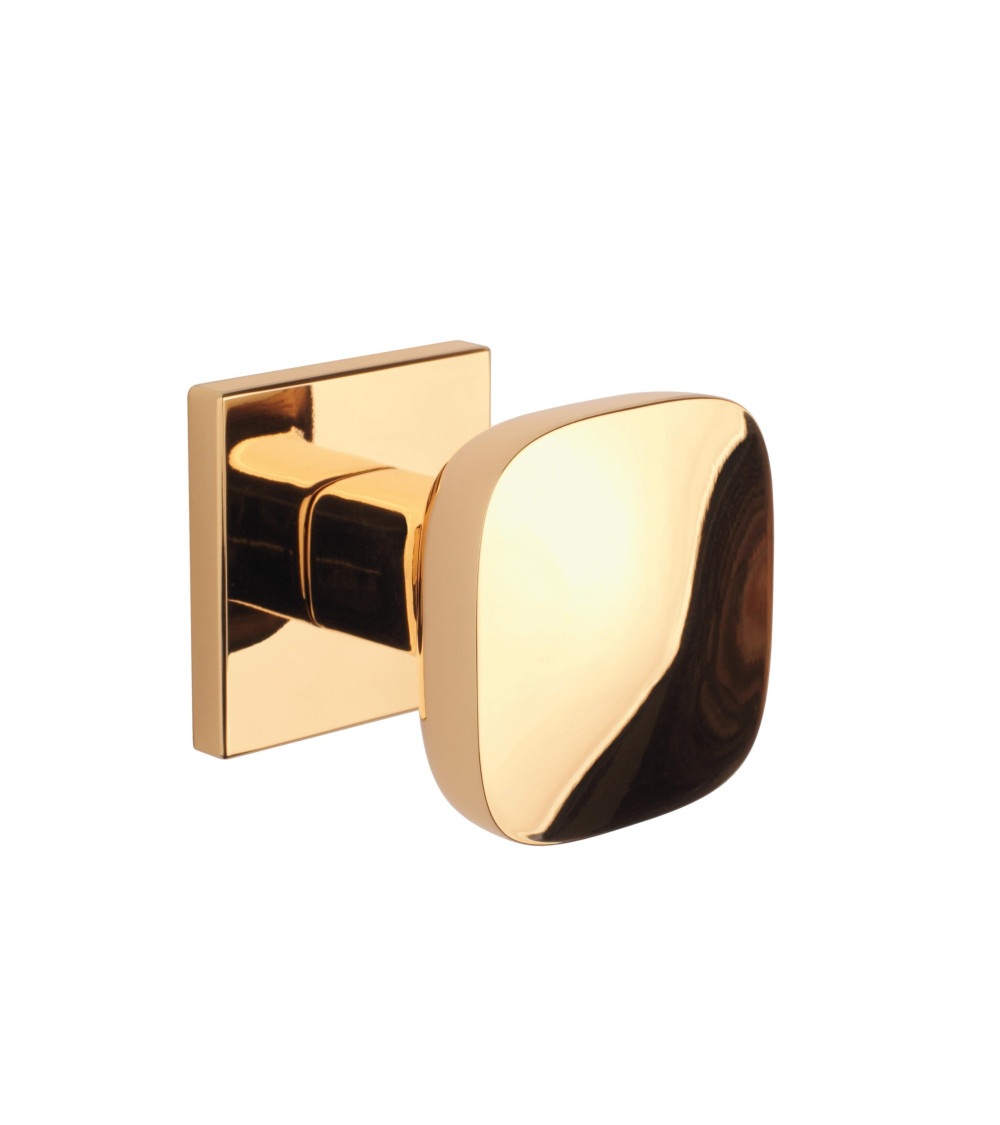Black KIAMA square door knob - designer handle