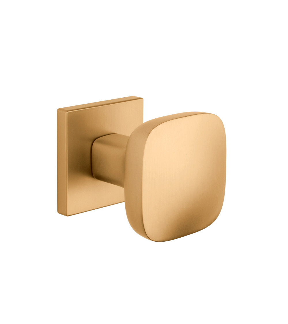 Black KIAMA square door knob - designer handle