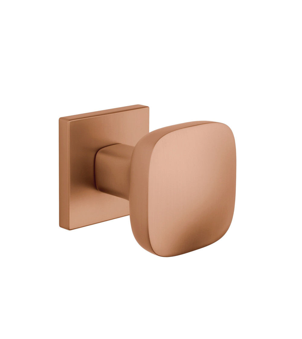 Black KIAMA square door knob - designer handle