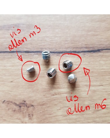 Small Allen head conical screw bolt (grub screw) for door handle - designer handle