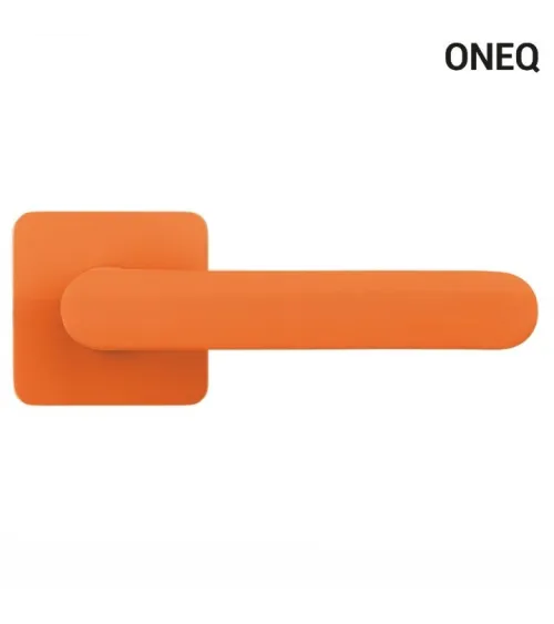 Brown door handle, square plate - Colombo Design Mood - designer handle