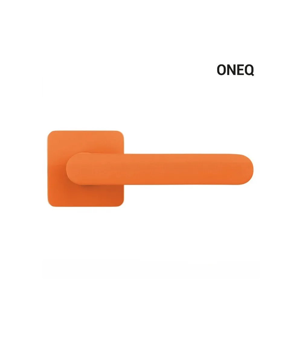 Brown door handle, square plate - Colombo Design Mood - designer handle