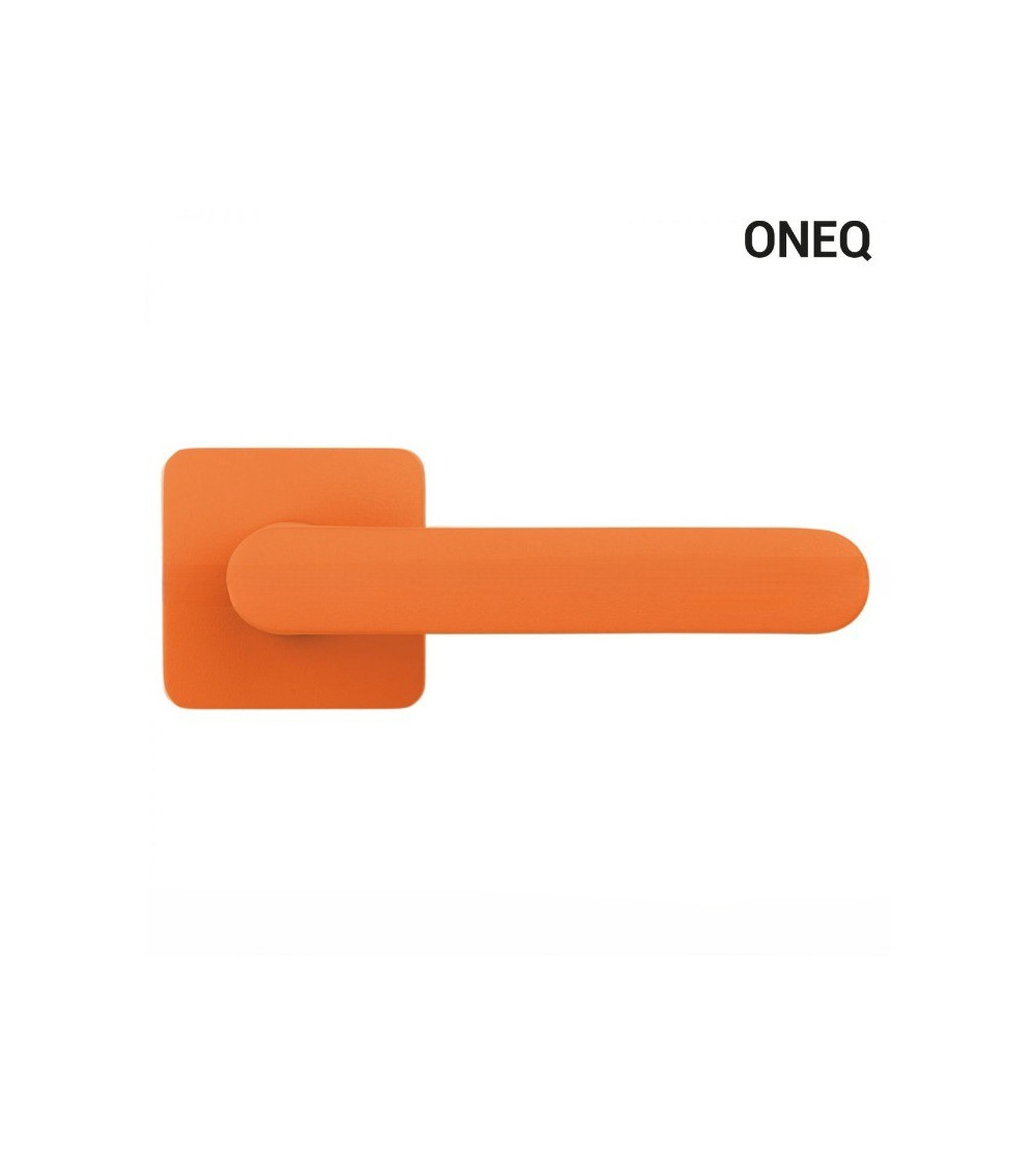 Brown door handle, square plate - Colombo Design Mood - designer handle