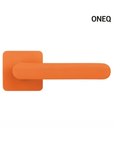 Brown door handle, square plate - Colombo Design Mood - designer handle