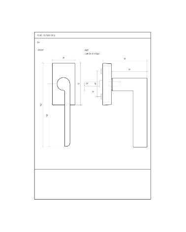 Stylised window handle bronze 1928 - designer handle