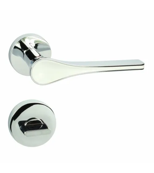 Futuristic DOM Polaris Round WC door handle - designer handle