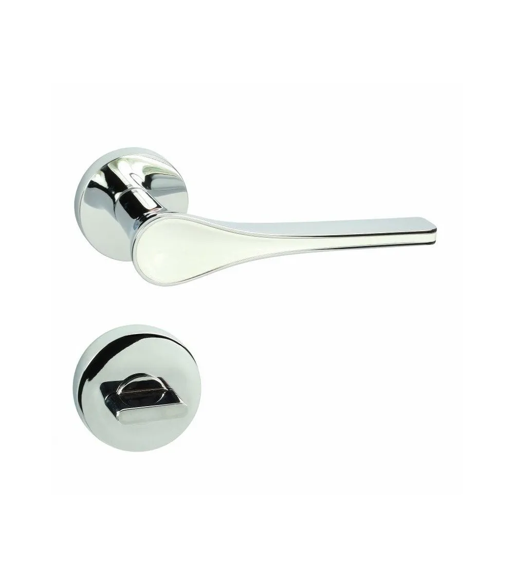Futuristic DOM Polaris Round WC door handle - designer handle