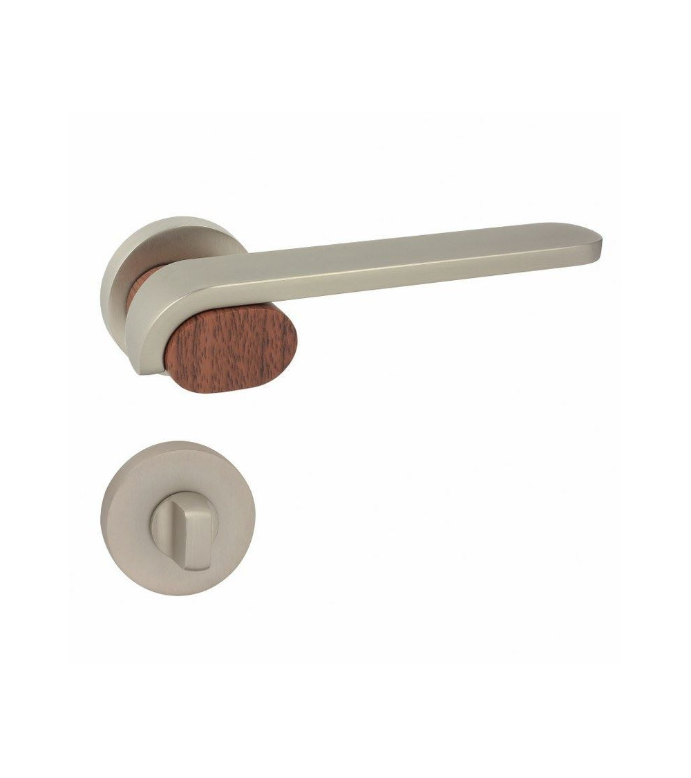 Roll WC door handle, very chic wood effect - designer hardware