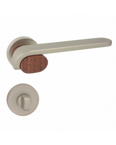 Roll WC door handle, very chic wood effect - designer hardware