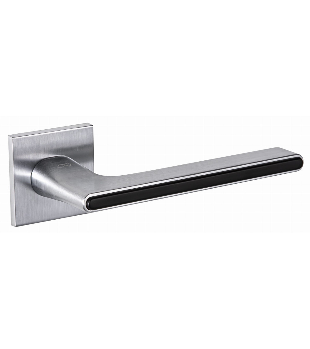 Black and gold Ferrara square door handle - designer handle
