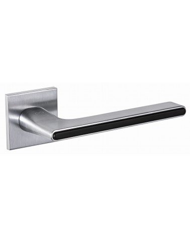 Black and gold Ferrara square door handle - designer handle